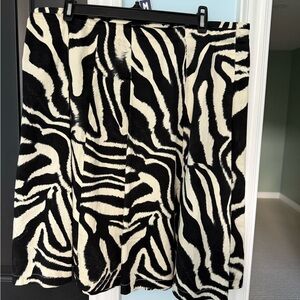 St. John Sport Zebra Print Skirt Size 14